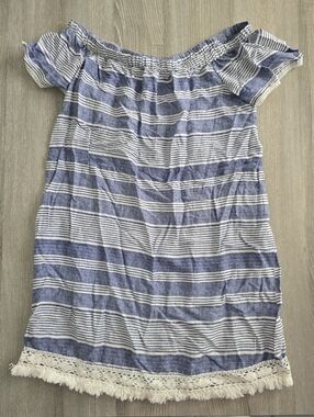 Striped Off-Shoulder Dress